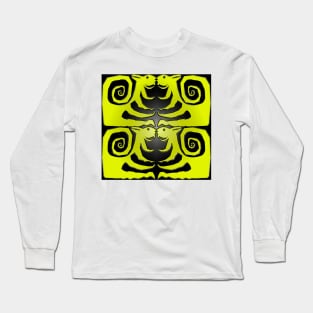 Stylized Yellow Squirrels Long Sleeve T-Shirt